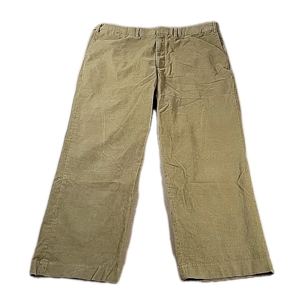 Lands End Mens Size 42 Pants Classic Corduroy Traditional Fit Brown Cotton BLEND